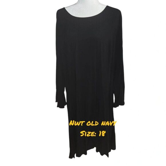 NWT Black Dress with Bell Sleeves - Picture 1 of 9